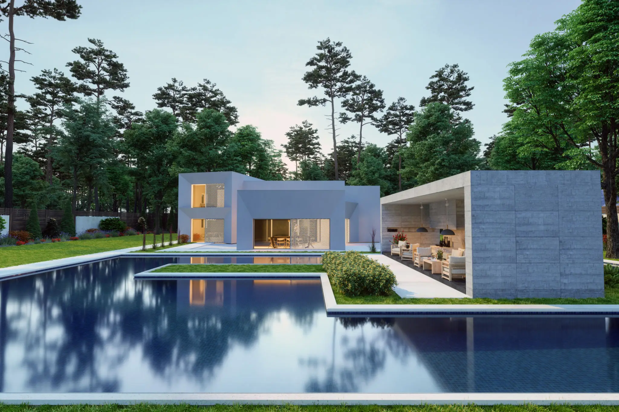 Luxury residence with outdoor seating area